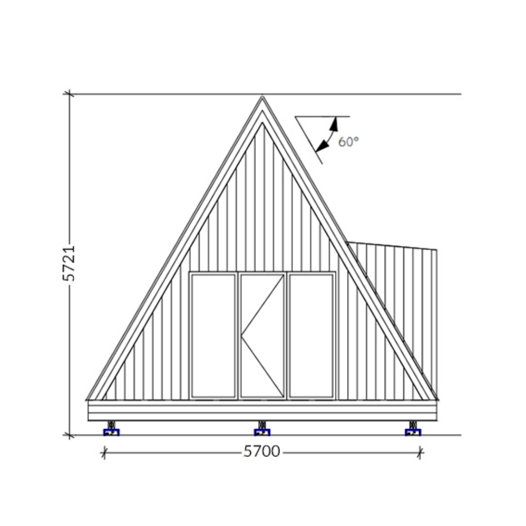 A-Frame Duo House Diagram Placeholder