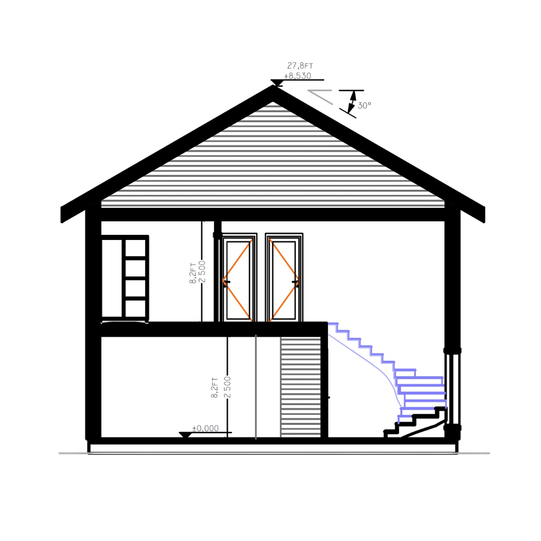 A-Frame Trio House Diagram Placeholder