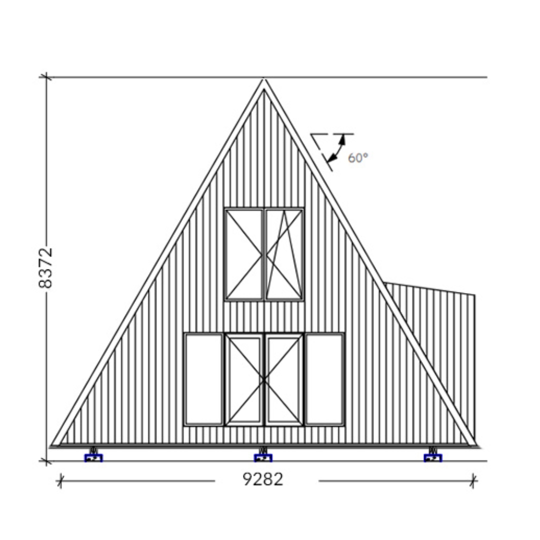 A-Frame Trio House Diagram Placeholder